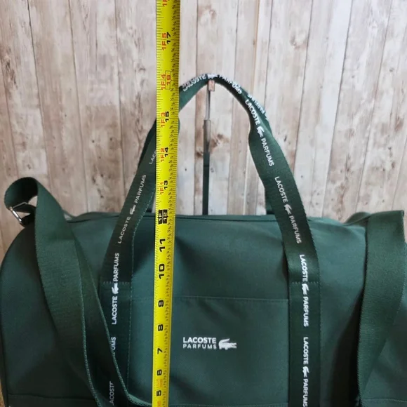 Lacoste Green Duffel Travel bag with White Accents - Picture 6 of 8